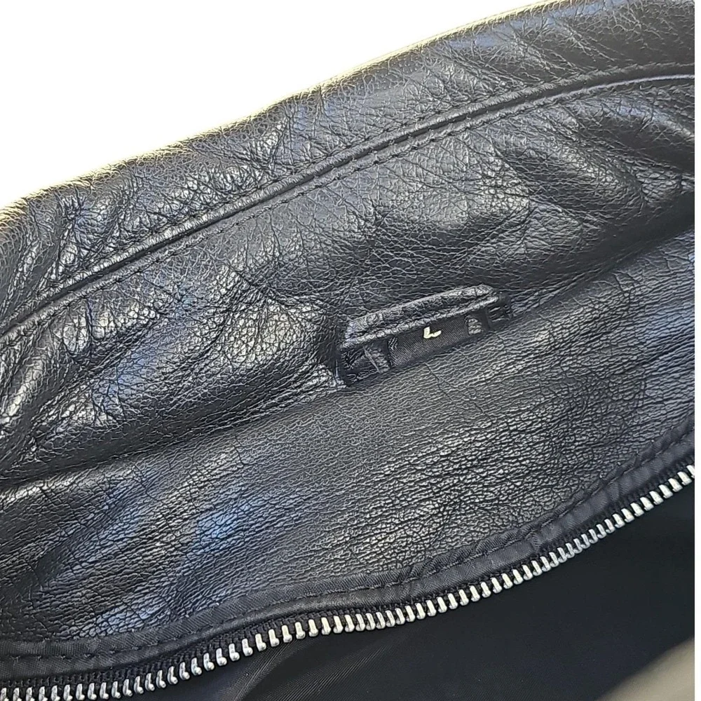 Vintage 80s FMC Leather‎ Fringe Jacket - Western Biker Coat - Men's Large